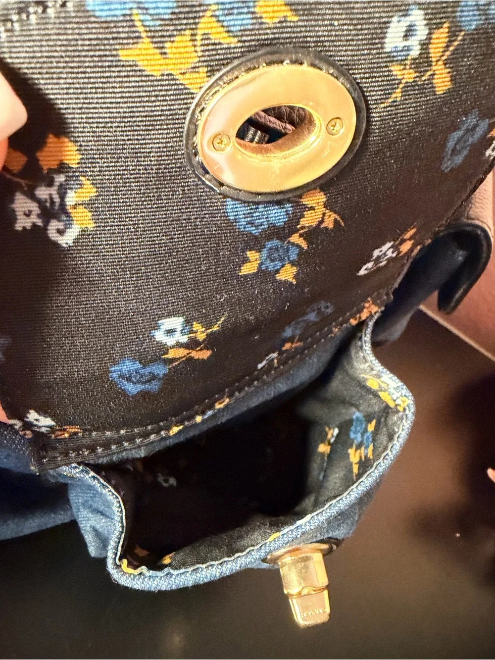 Coach Denim and Leather Billie Backpack